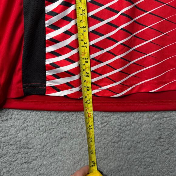 Sport Dri Shirt Men's XL Red and Black Short Sleeve Athletic Short Sleeve Polo - Picture 4 of 6
